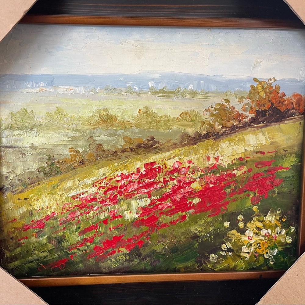 100% hand painted 8x10”oil painting on artist grade canvas.Framed with hardware.
